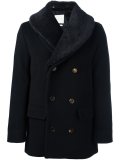 peaked lapel button peacoat