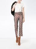 leaf jacquard trousers