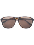 Web plaque aviator sunglasses