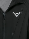 seam panel zipped hoodie 