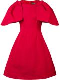 oversized ruffled sleeve dress