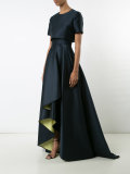 cascading gown dress