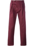 pleat detail chino trousers