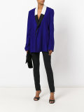 contrast shawl collar blazer