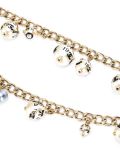 pearl bow pearl chain belt 