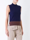 ribbed contrast tank