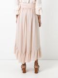 ruffle hem maxi skirt