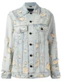 distressed denim jacket