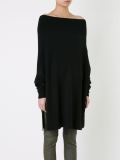 long off-shoulder sweater