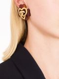 clover heart CC clip-on earrings