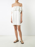 ruffled off the shoulder dress