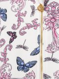 baroque print zipped hoodie