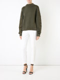 ribbed trim pants 