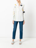 floral embroidered shirt