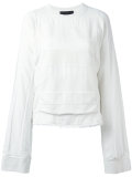 'Polonium' raw hem sweatshirt