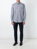 checked embroidered shirt