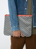 geometric print clutch