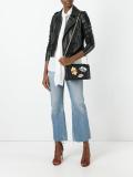 aplique quilted shoulder bag