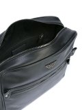 zipped square messenger bag