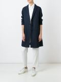 denim A-line coat