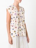 ditsy pansy print blouse