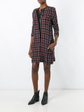 checked zipped dress