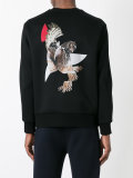 modernist owl print sweatshirt