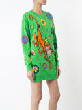 monkey print jumper dress