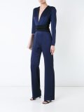 contrast waistband jumpsuit