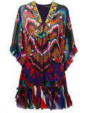 ruffled shift dress