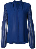 sheer sleeves shirt 