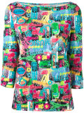 neon print top