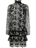 floral macramé mini dress