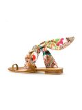 paisley print flat sandals