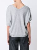 knitted V-neck T-shirt