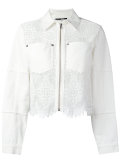Hybrid lace denim jacket