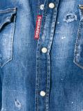 distressed denim shirt