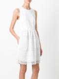 sleeveless flared dress