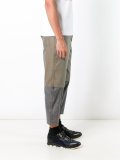 overlay detail straight leg trousers