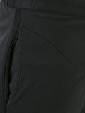 drop-crotch track shorts 