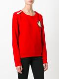 buttoned shoulders sweatshirt