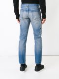 splattered slim fit jeans