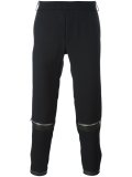 zip detail trousers