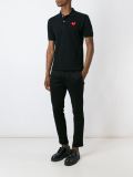 embroidered heart polo shirt