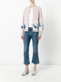 waves pattern bomber jacket