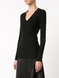 V-neck knitted blouse