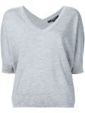 knitted V-neck T-shirt