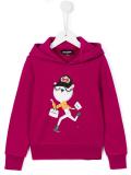 bear print hoodie