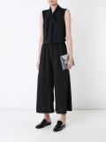 cropped shirt jumpsuit