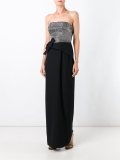 beaded strapless gown